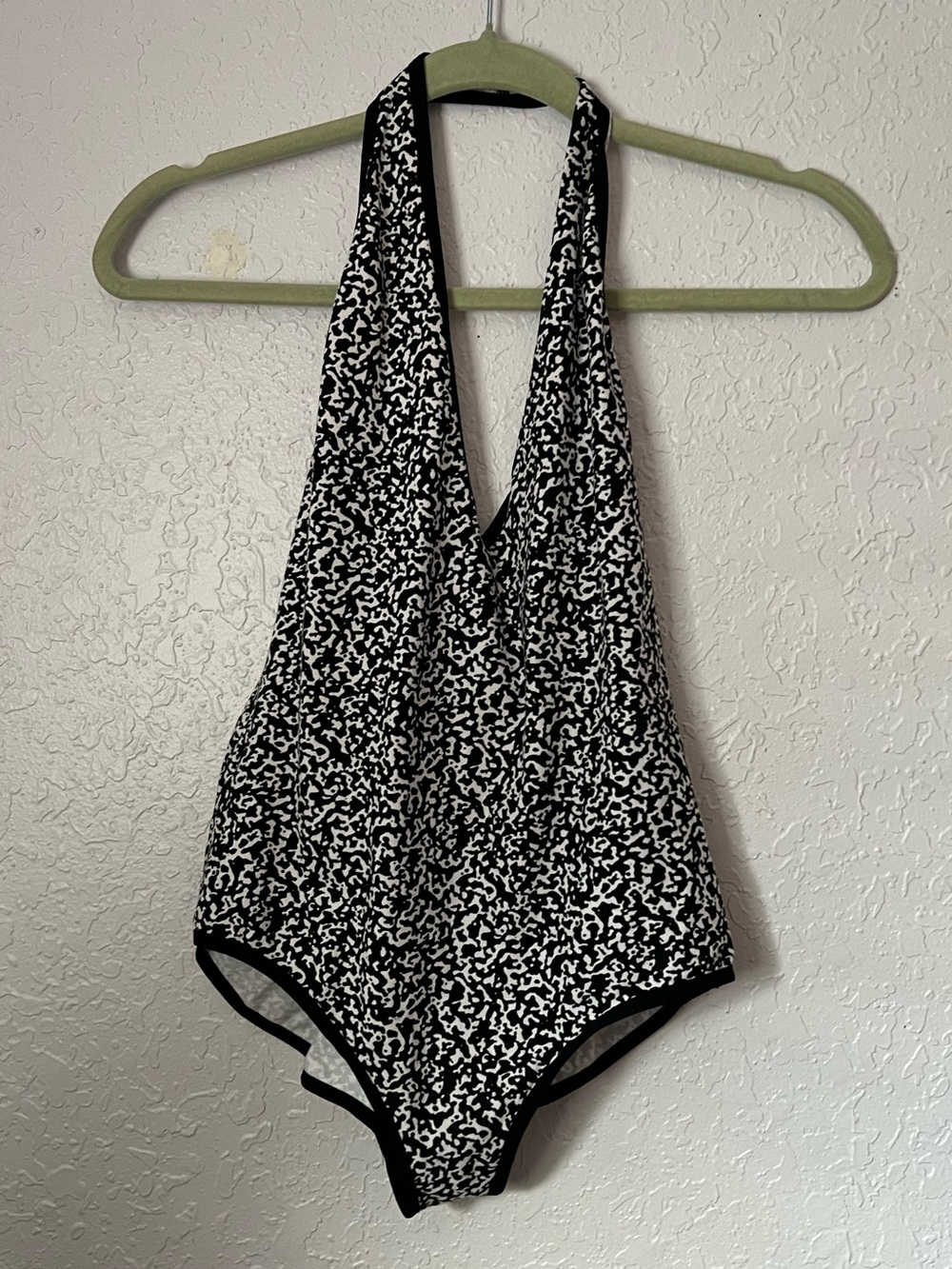 American Apparel Black and White Pattern Halter One-Piece